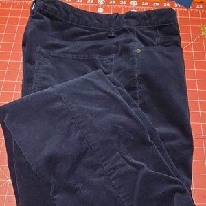 Navy Blue High Waist Straight Leg Cords